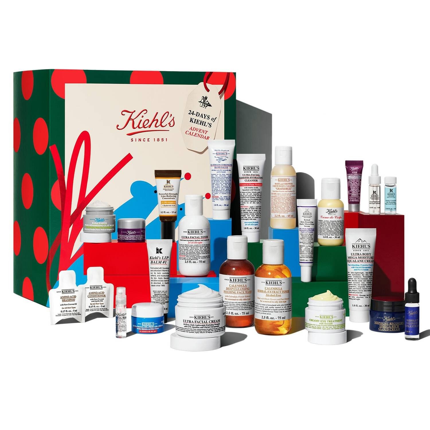 Kiehls Adventskalender Kiehl's Adventskalender 2026 – 24-tlg. Hautpflege-Set (24-tlg), 24-tlg. Adventskalender Kiehl's Bestseller Limited-Edition-Design