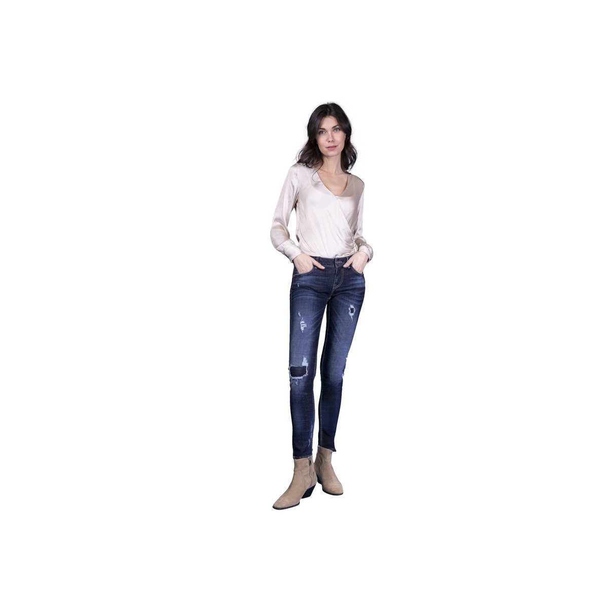 Rabattentdeckungen BLUE FIRE Skinny-fit-Jeans uni regular (1-tlg)