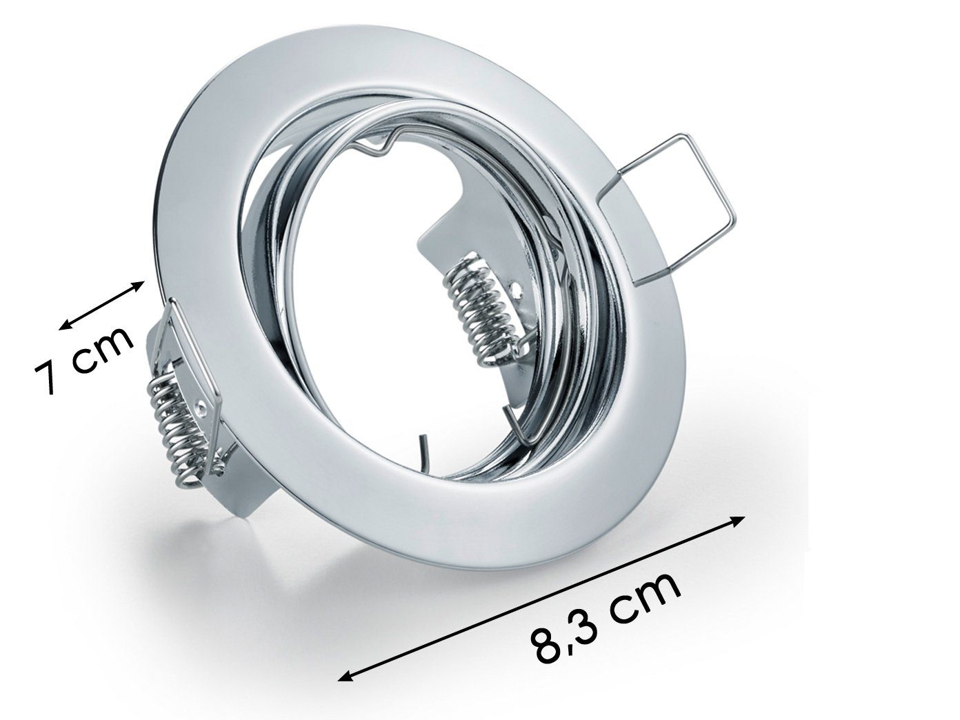 TRIO Leuchten Einbauleuchte, ohne Leuchtmittel, 4er Set Deckeneinbauleuchten, Einbau Decken-spot Silber Chrom Ø 8,3cm
