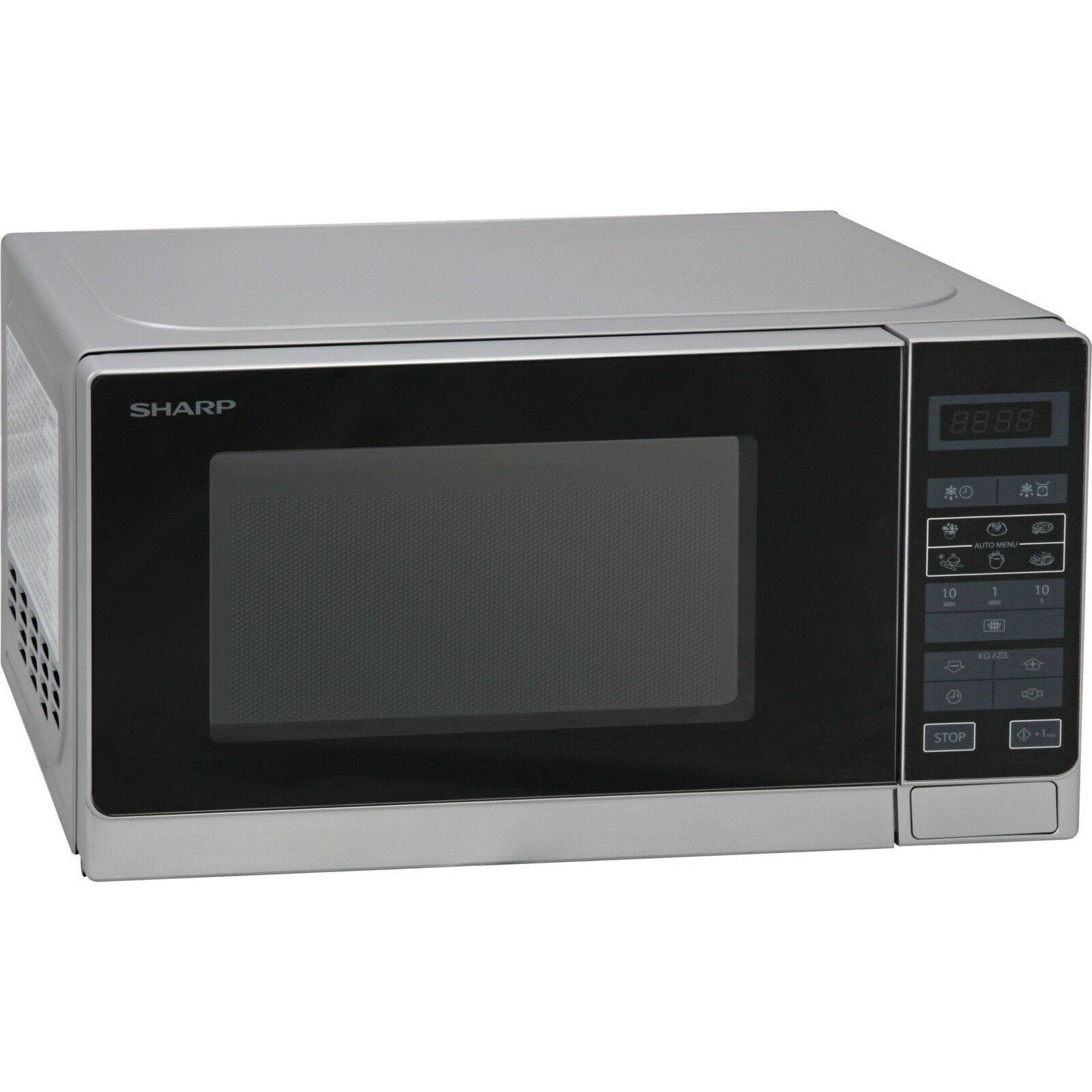 Sharp Mikrowelle, Mikrowellen-/Backofenfunktionen, Touchscreen, Tipptasten, Drucktasten