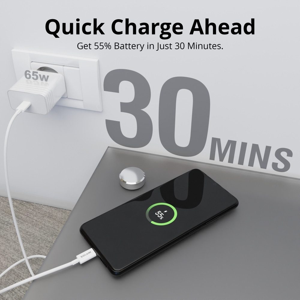 SOLUM SOLUM Charger 65W USB-C, weiß - Ladegerät. Handy-Netzteile