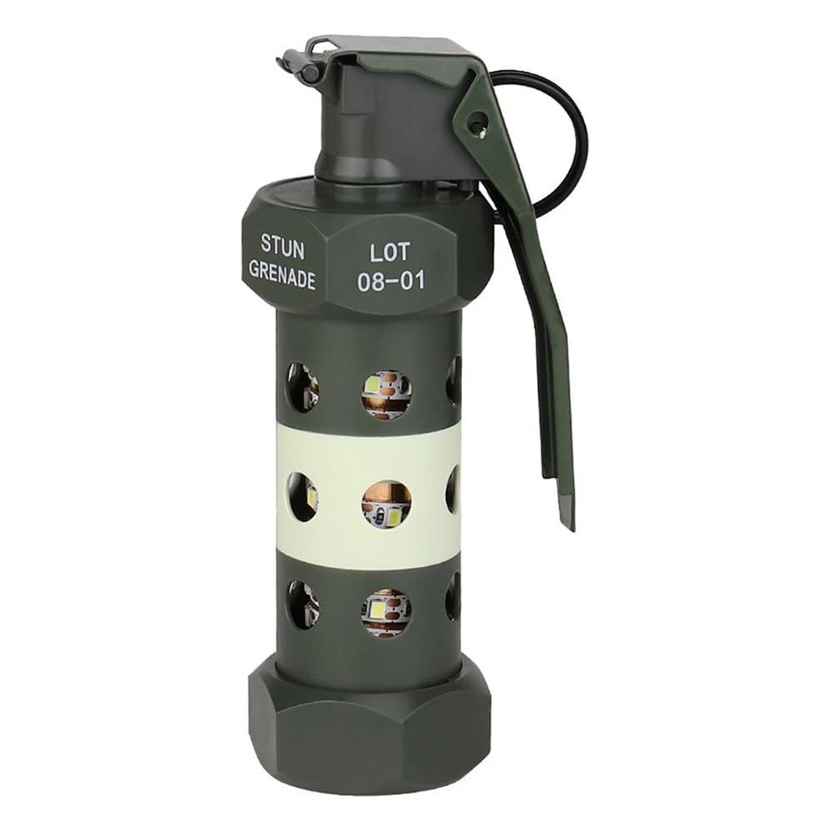götäzer Taschenlampe Notbeleuchtung für Camping im Freien (1-St), Explosives Blitzbomben-Simulationsmodell im Militär-Fan-COS-Stil