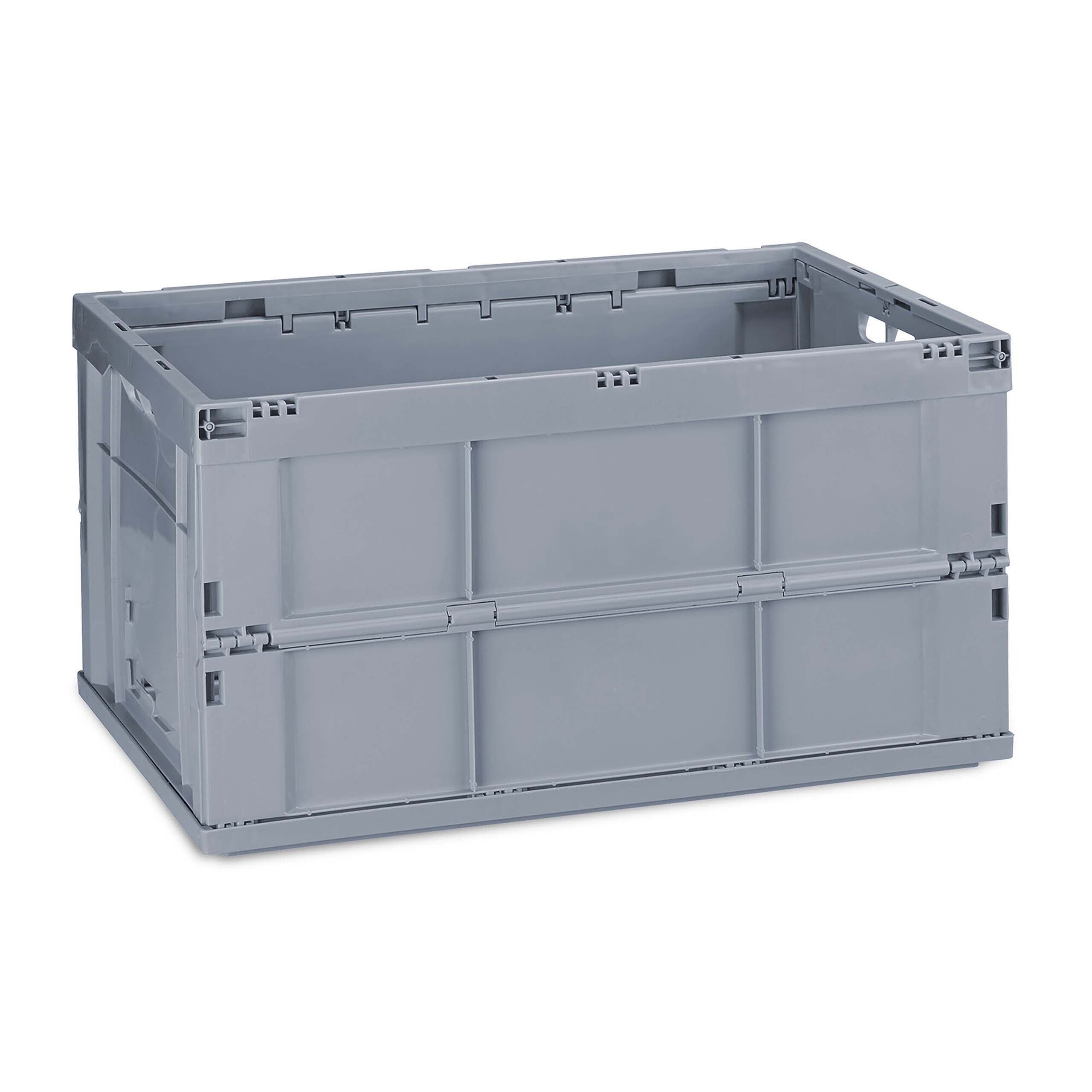 relaxdays Klappbox stabil, 60 l, grau