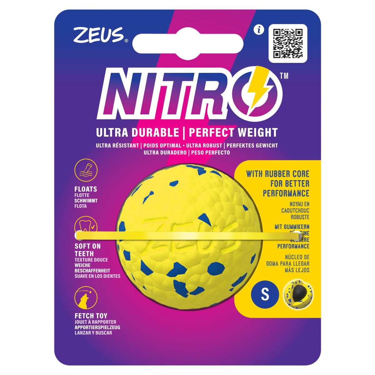 Zeus Tierball Hundespielzeug Nitro Ball mit Gewicht