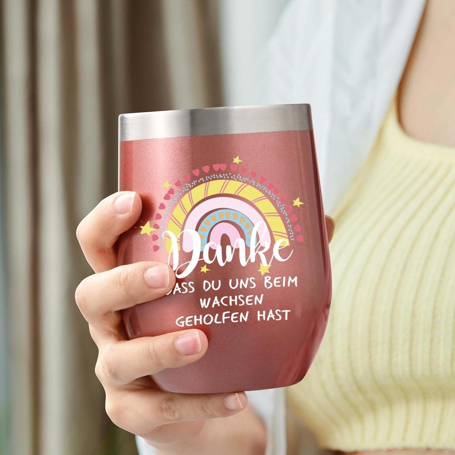LuxusKollektion Coffee-to-go-Becher Thermo Kaffeebecher to go Roségold 350ml