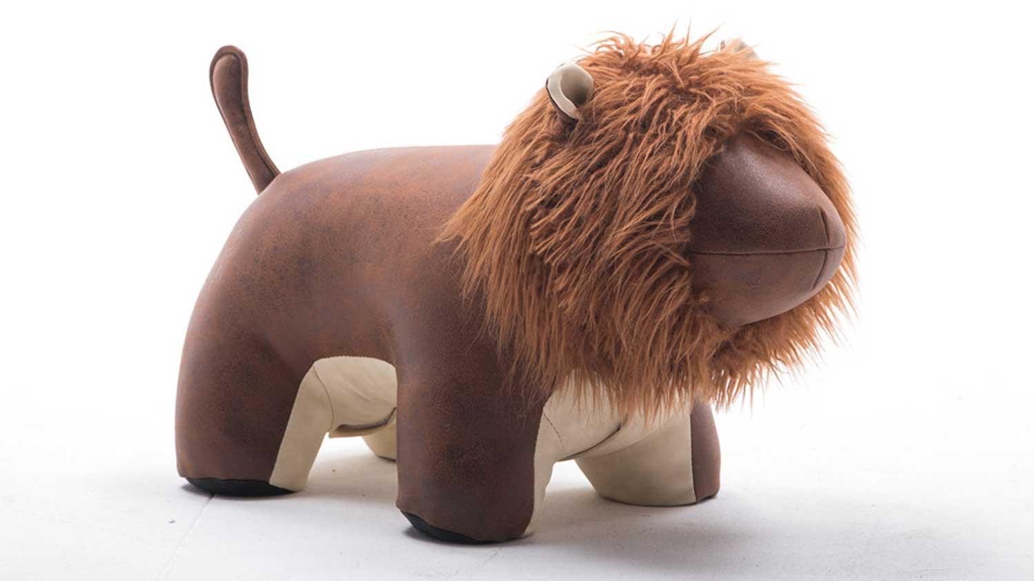 Möbel Akut Kinderhocker Tierhocker Löwe Hocker Kinderhocker Lion braun beige