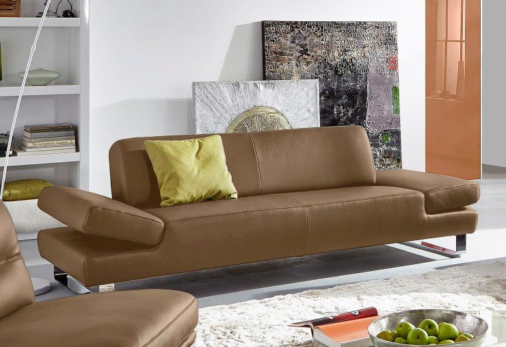 W.SCHILLIG 2-Sitzer taboo Designsofa mit hohem Sitzkomfort, Breite 202cm, Sitztiefe 59cm, mit Normaltiefe, inklusive Armlehnenverstellung