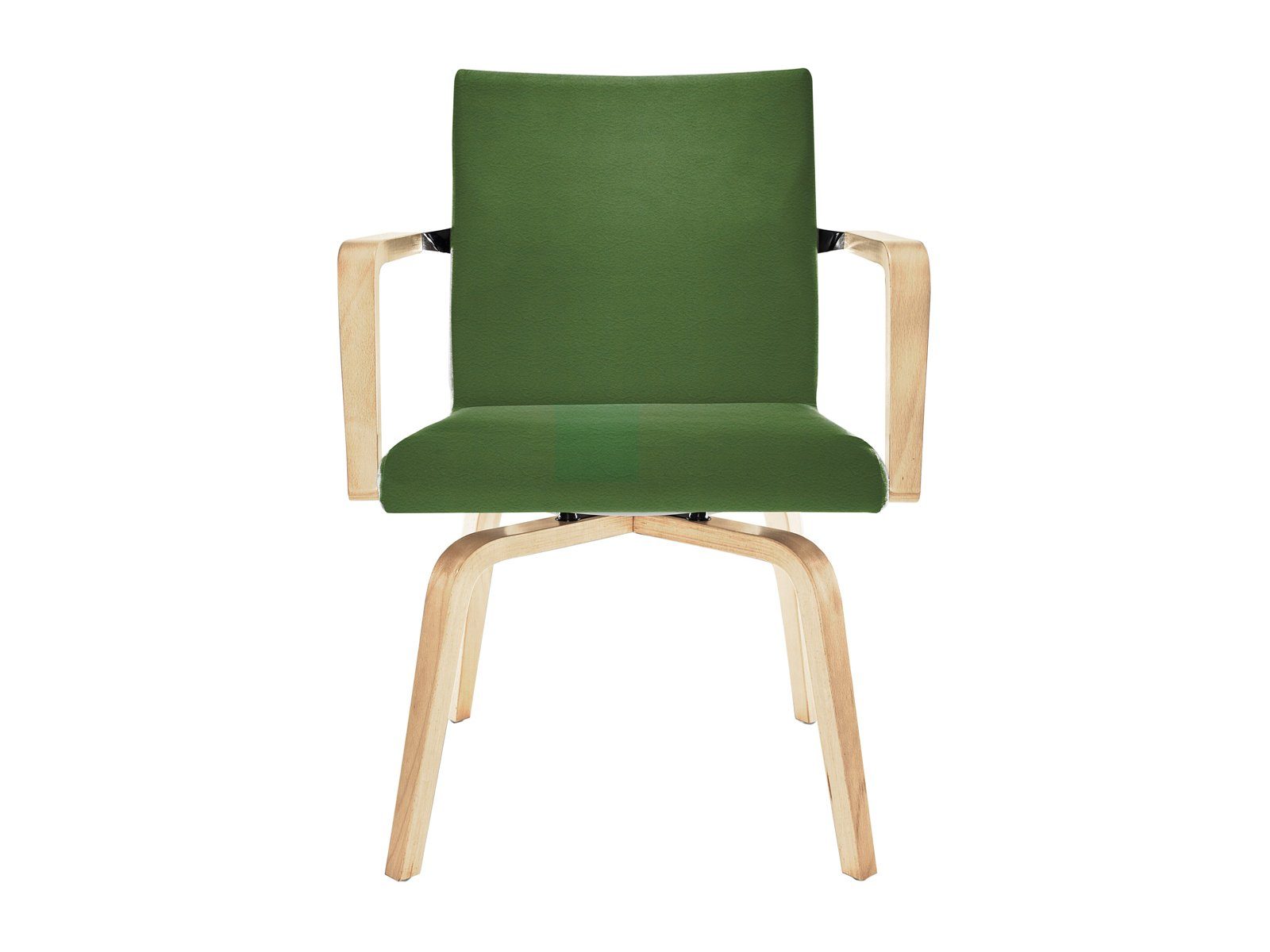 Mauser Sitzkultur Armlehnstuhl, ergonomischer Senioren-stuhl mit Armlehnen, Besucherstuhl Bezug Braun Grün