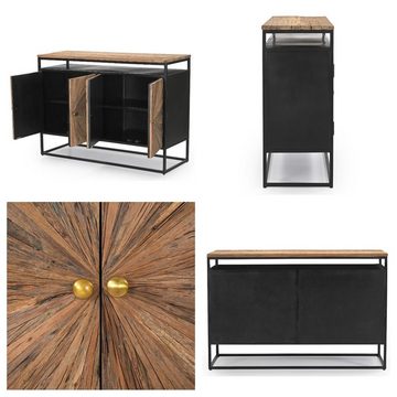 baario Sideboard Sideboard MERID Altholz, Metall recyceltes Altholz Treibholz Design Handarbeit