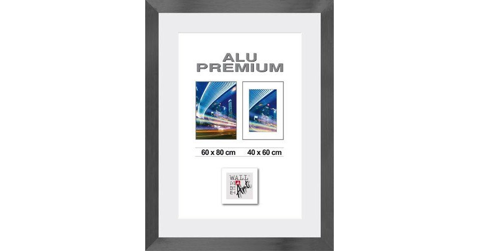 The Wall - the art of framing AG Bilderrahmen Aluminiumrahmen Quattro schwarz, 60 x 80 cm