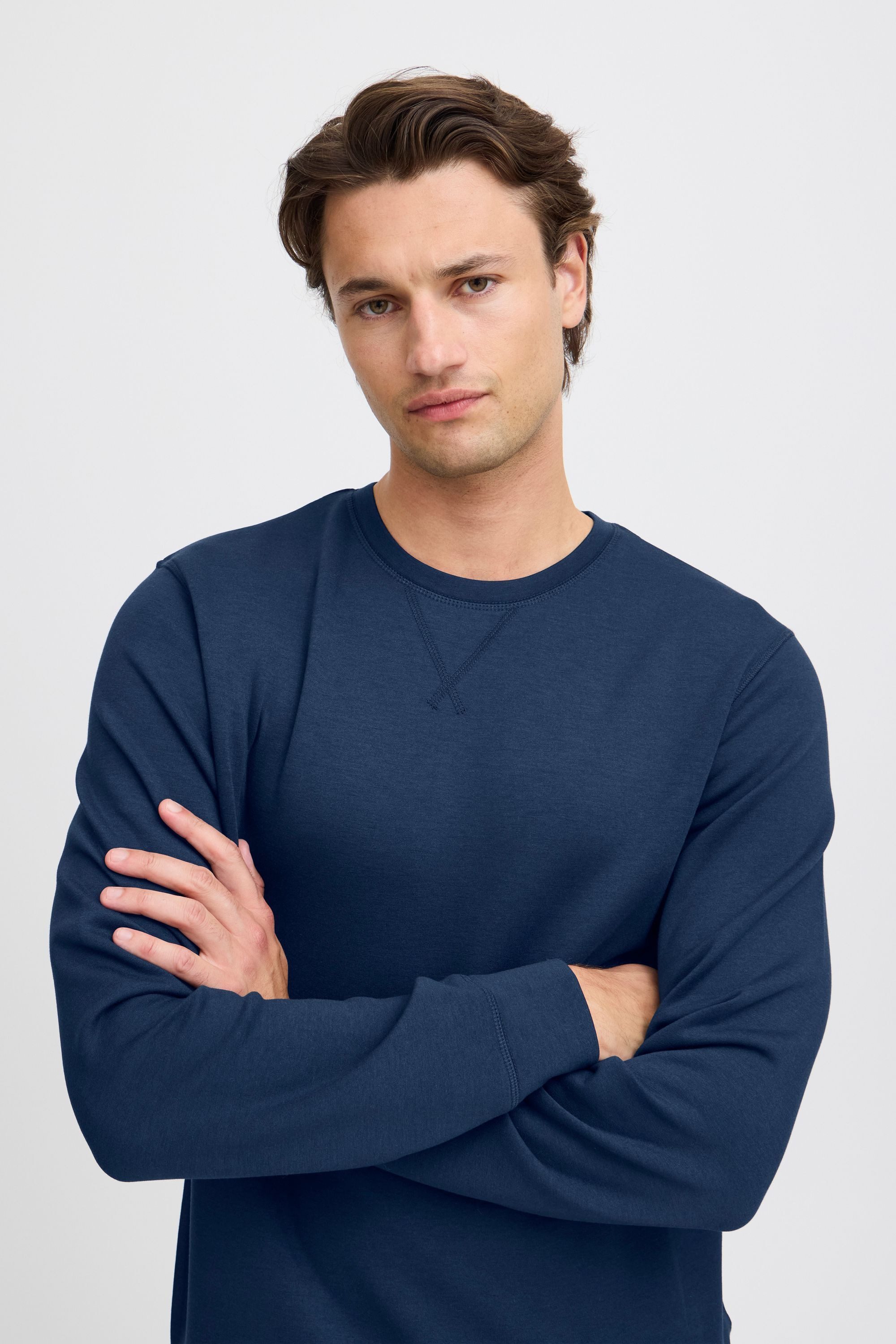 Blend Rundhalspullover BHSweatshirt Klassischer Sweatpullover mit Rundhalsausschnitt