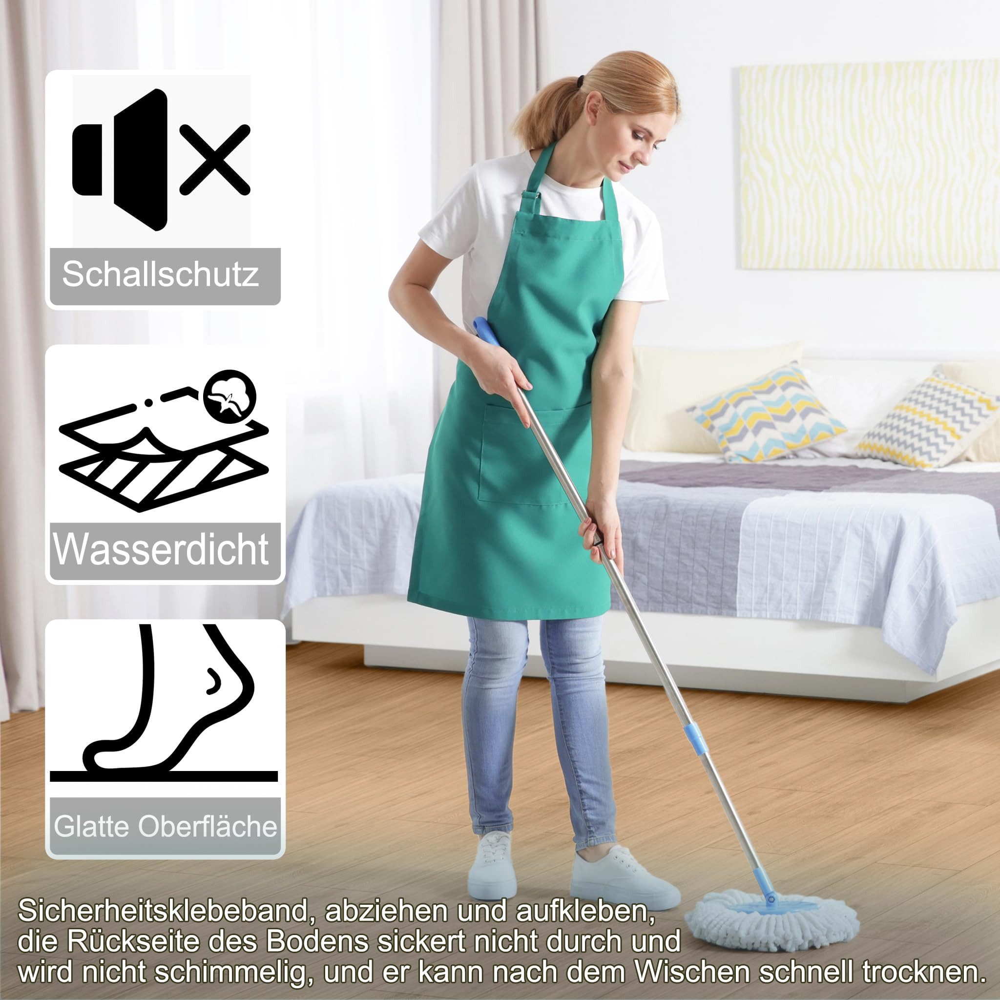 FIVMEN Vinylboden PVC Bodenbelag Selbstklebend, Holzmaserung Dielen, Bodenfliesen, 18/36 Stück, 2.51/5.2 m² Schneidbar Fliesen für Schlafzimmer, Küche – Bild 3 von 5