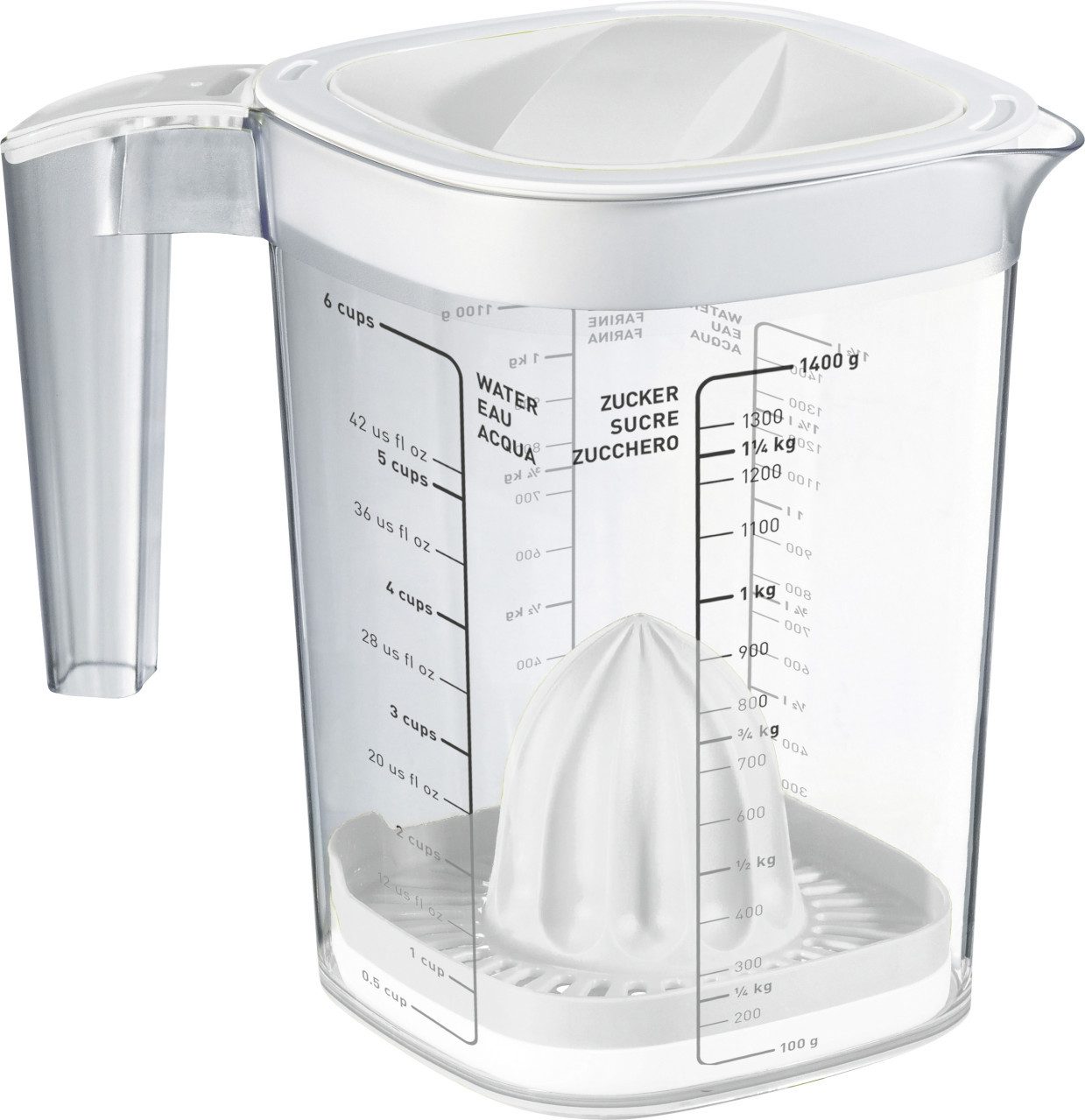 ROTHO Zitruspresse Rotho Messbecher Loft mit Zitronenpresse 1,5 l