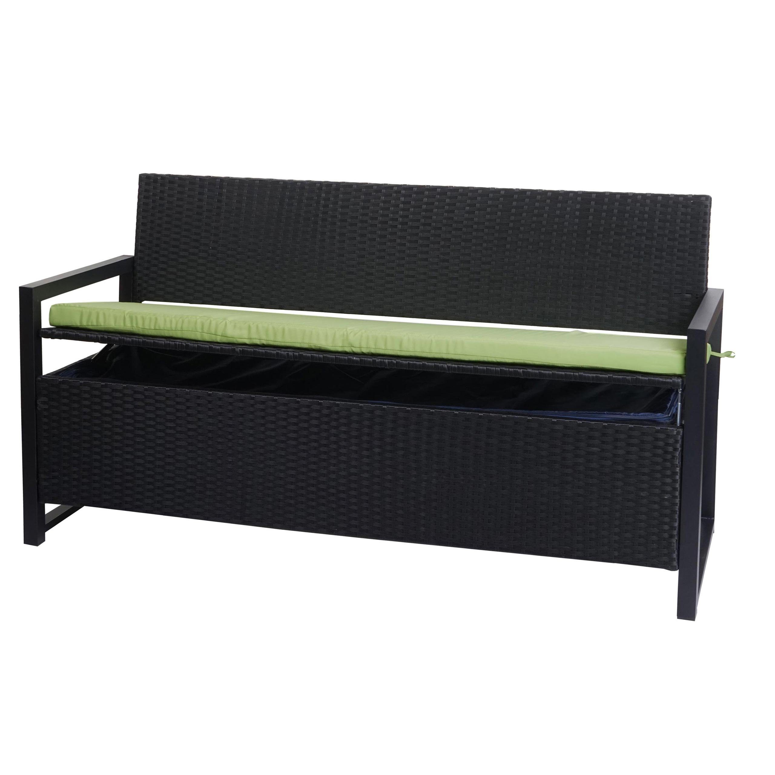 MCW Sitzbank MCW-F39-3, Staufach inkl. wasserabweisendem Bezug, Kissenbezug mit Reißverschluss