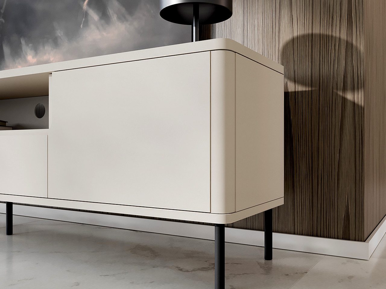 MOEBLINE Lowboard TV Schrank Kommode RADDIO 180NC kaschmir günstig online kaufen