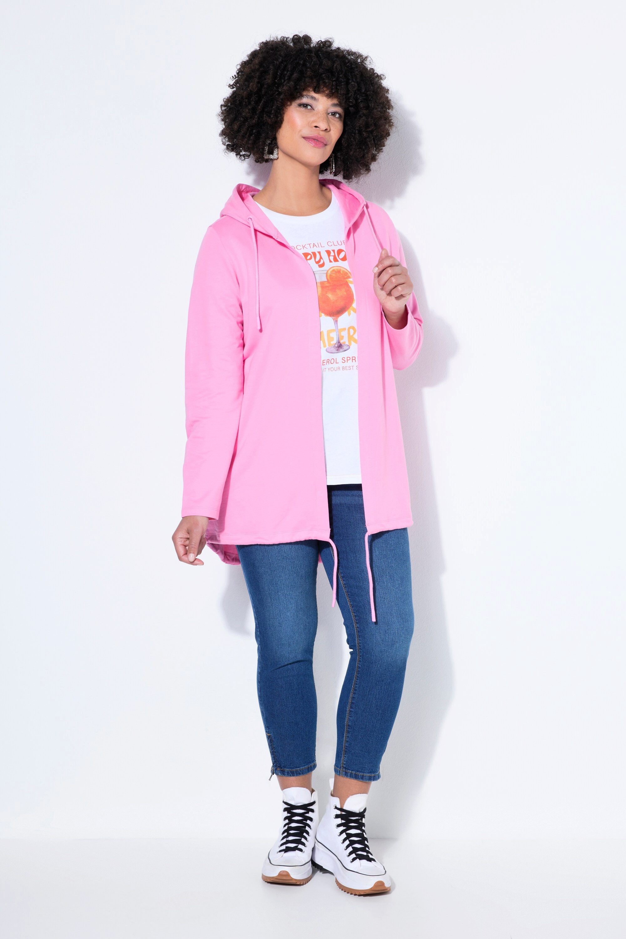 Angel of Style Sweatjacke Sweatjacke offene Form Kapuze