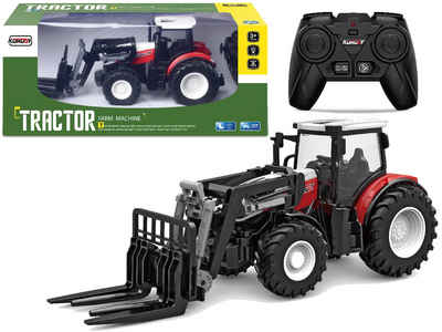 efaso RC-Traktor RC Traktor Frontlader mit Palettengabel 1:24 RTR Gummiräder