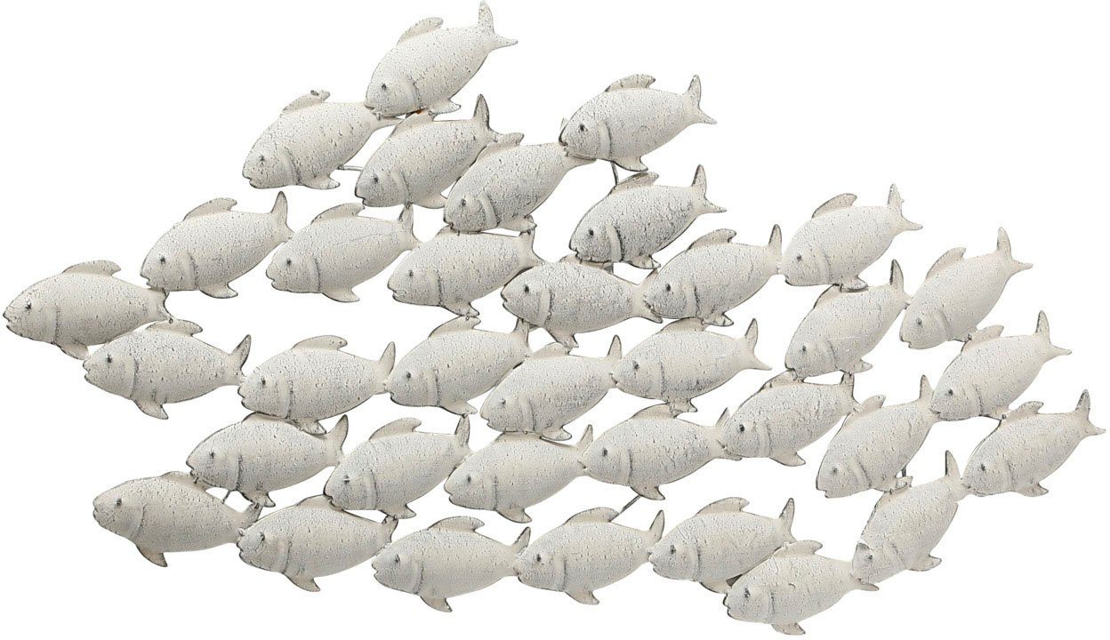 Wanddekoobjekt Fischschwarm