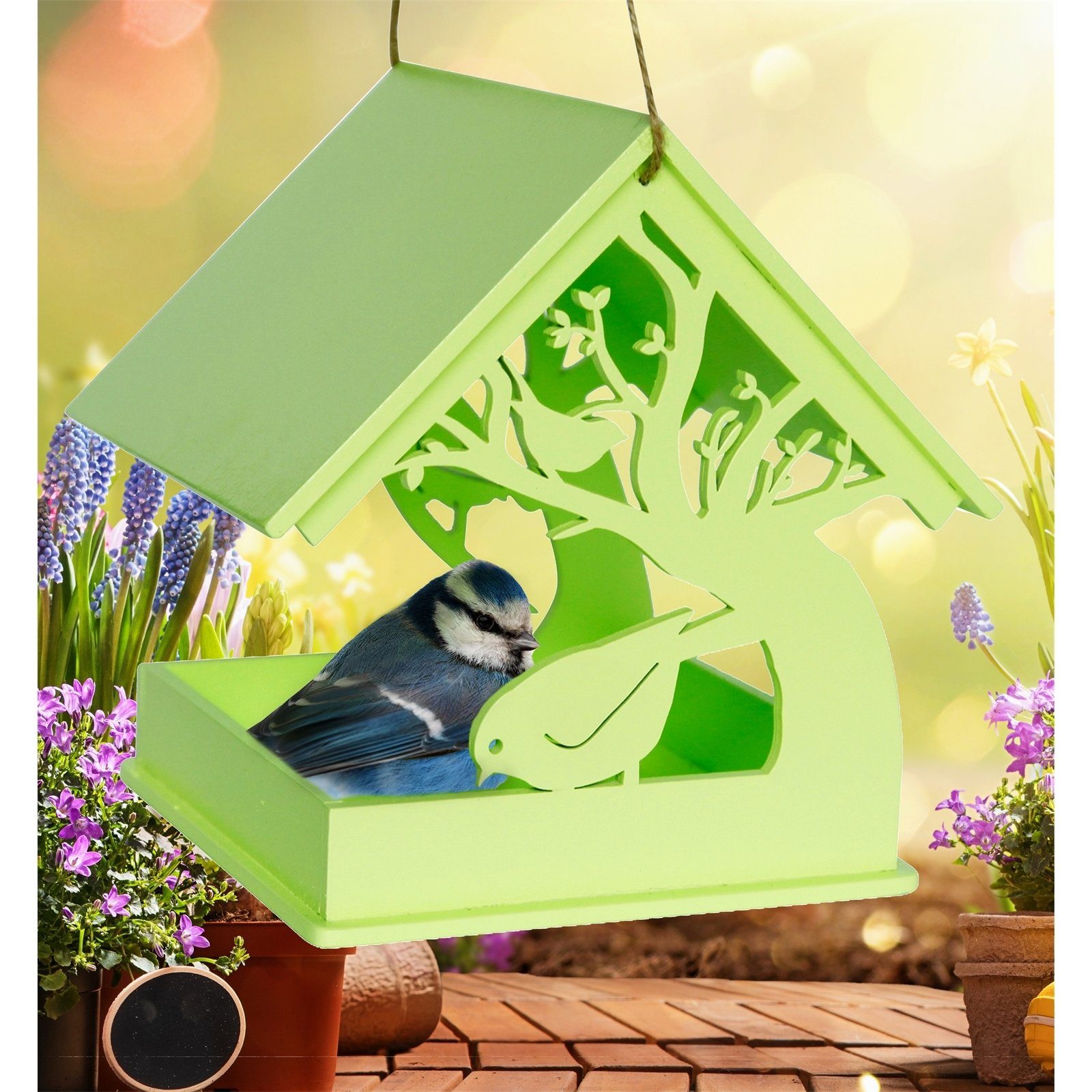 HTI-Living Vogelhaus Vogelfutterhaus Grün Mina, Futterhäuschen günstig online kaufen