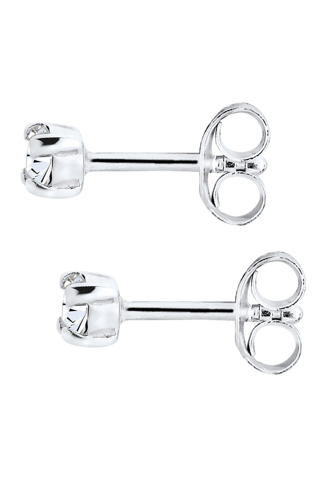 Elli Paar Ohrstecker Kristalle Funkelnd 925 Silber
