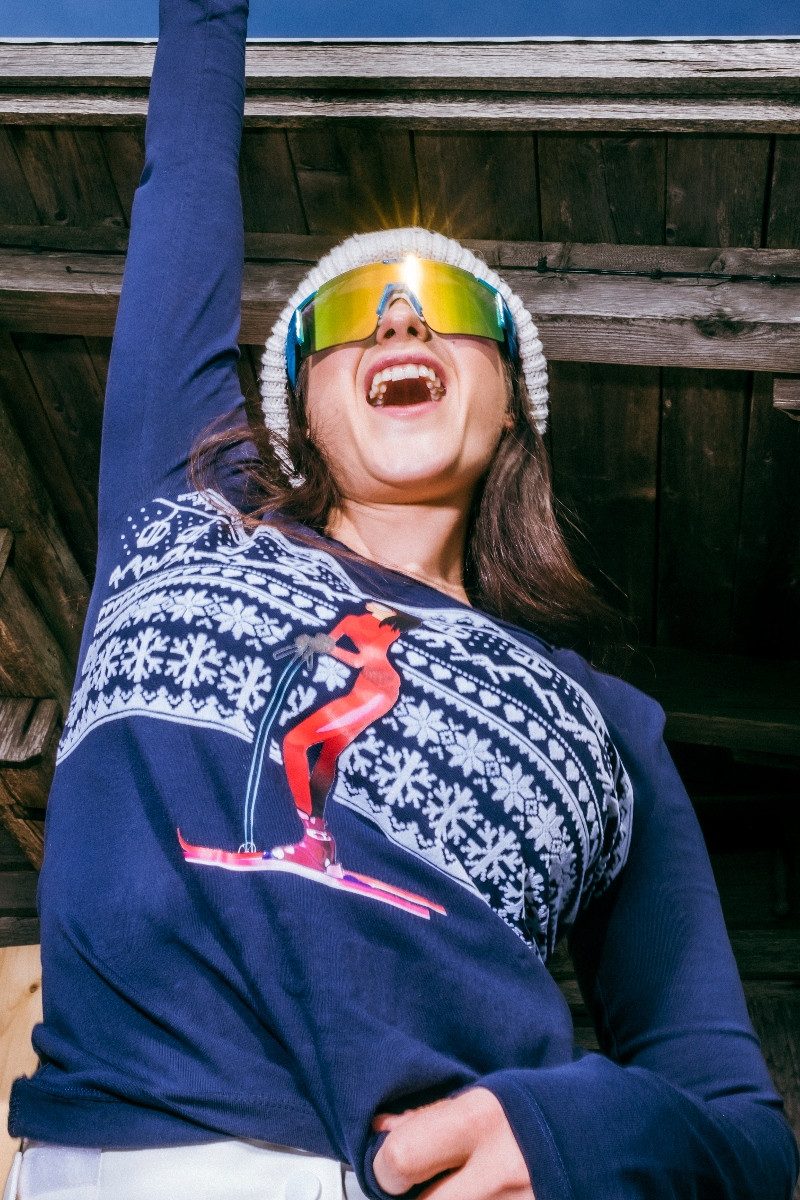 Hangowear Rundhalspullover Longsleeve Damen - SUCHE SKILEHRA - marine