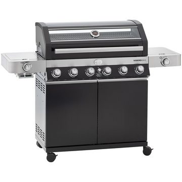 RÖSLE Gasgrill RÖSLE BBQ Gasgrill Videro G6-S Vario Mod.22 mit Pizzastein und BBQ