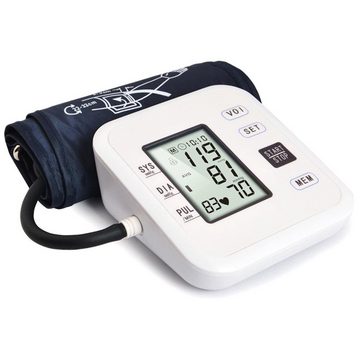 Daskoo Oberarm-Blutdruckmessgerät LCD Blutdruck Monitor Automatische Pulsmesser, Mit Universalmanschette