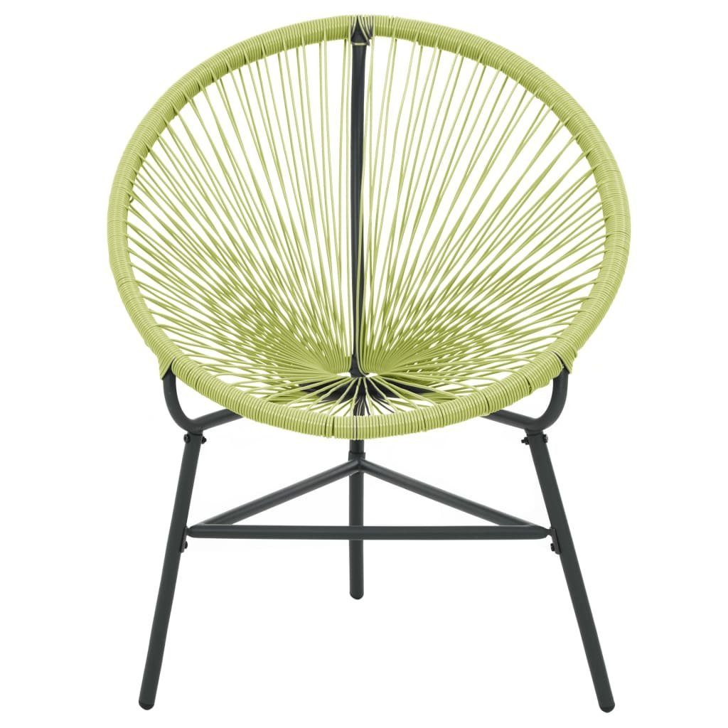 vidaXL Gartenstuhl Acapulco-Gartenstuhl Poly Rattan Grün (1 St)