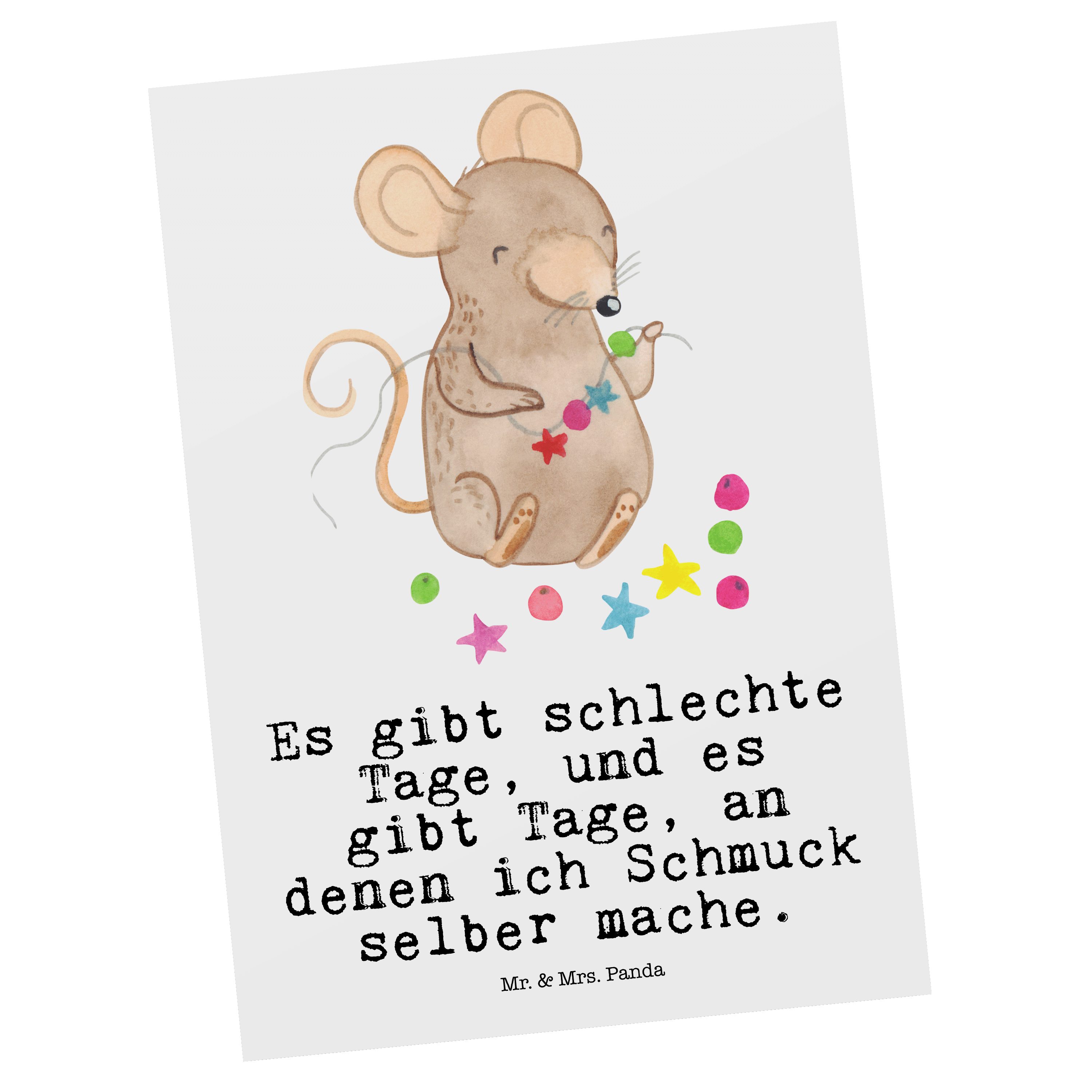 basteln, S Tage Weiß Mr. Geschenk, & - Postkarte Maus Schmuck Schmuck Mrs. - Panda selber machen