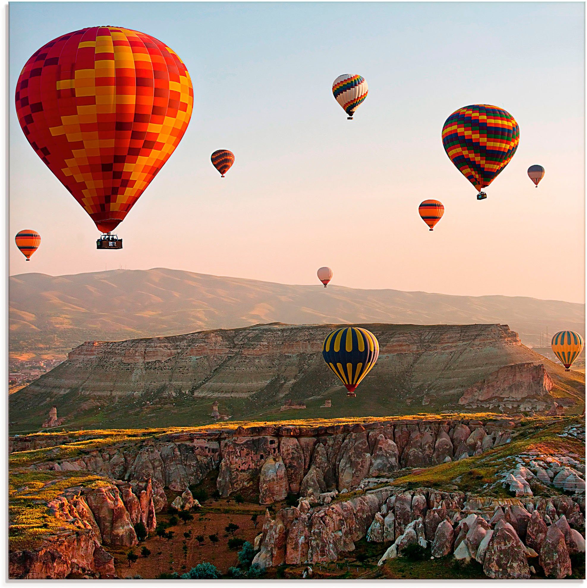 Artland Glasbild Kappadokien Ballonfahrt, Ballonfahren (1 St), in verschiedenen Größen