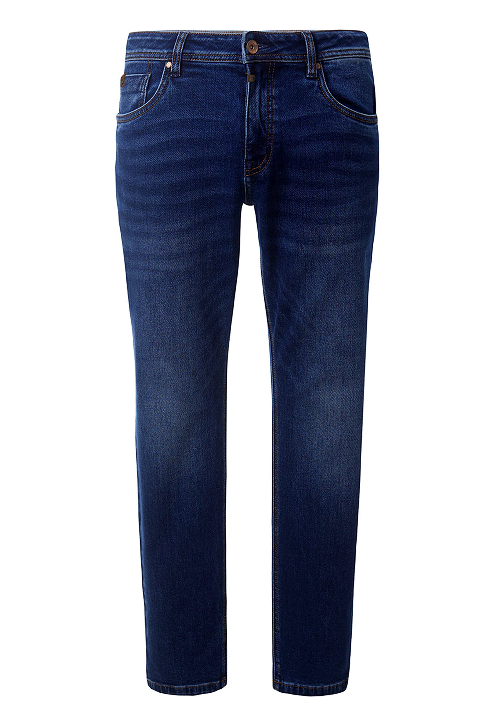 TIMEZONE Slim-fit-Jeans Slim Fit 5 Pocket Mittlere Bundhöhe für Herren (1-tlg) Wascheffekte, Gürtelschlaufen, Dekorative Taschennieten