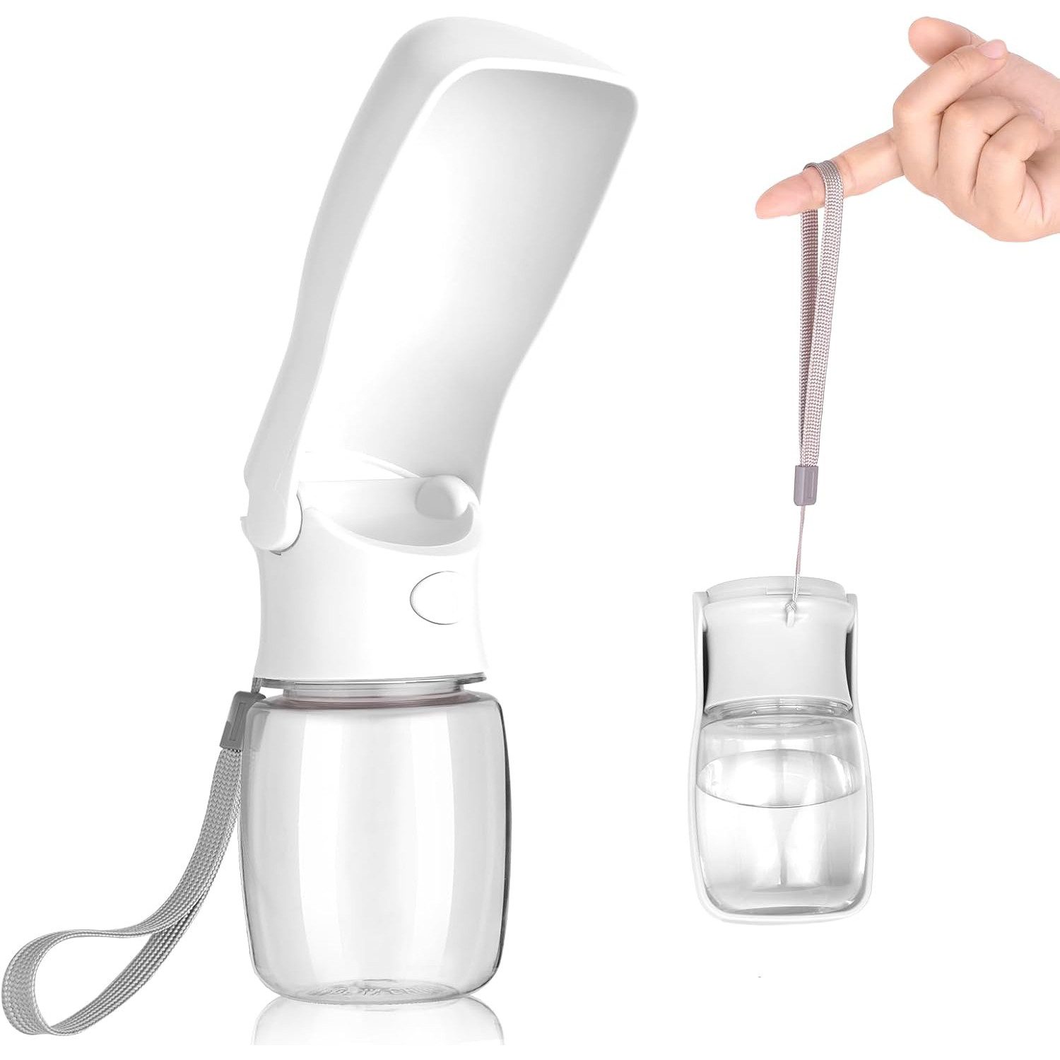 TUWENA Reisenapf Trinkflasche Hunde für Unterwegs, 180°Faltbare Haustier Wasserflaschen, Auslaufsicher, BPA-frei, 350ml, breiter Trinkschlitz, lebensmittelecht