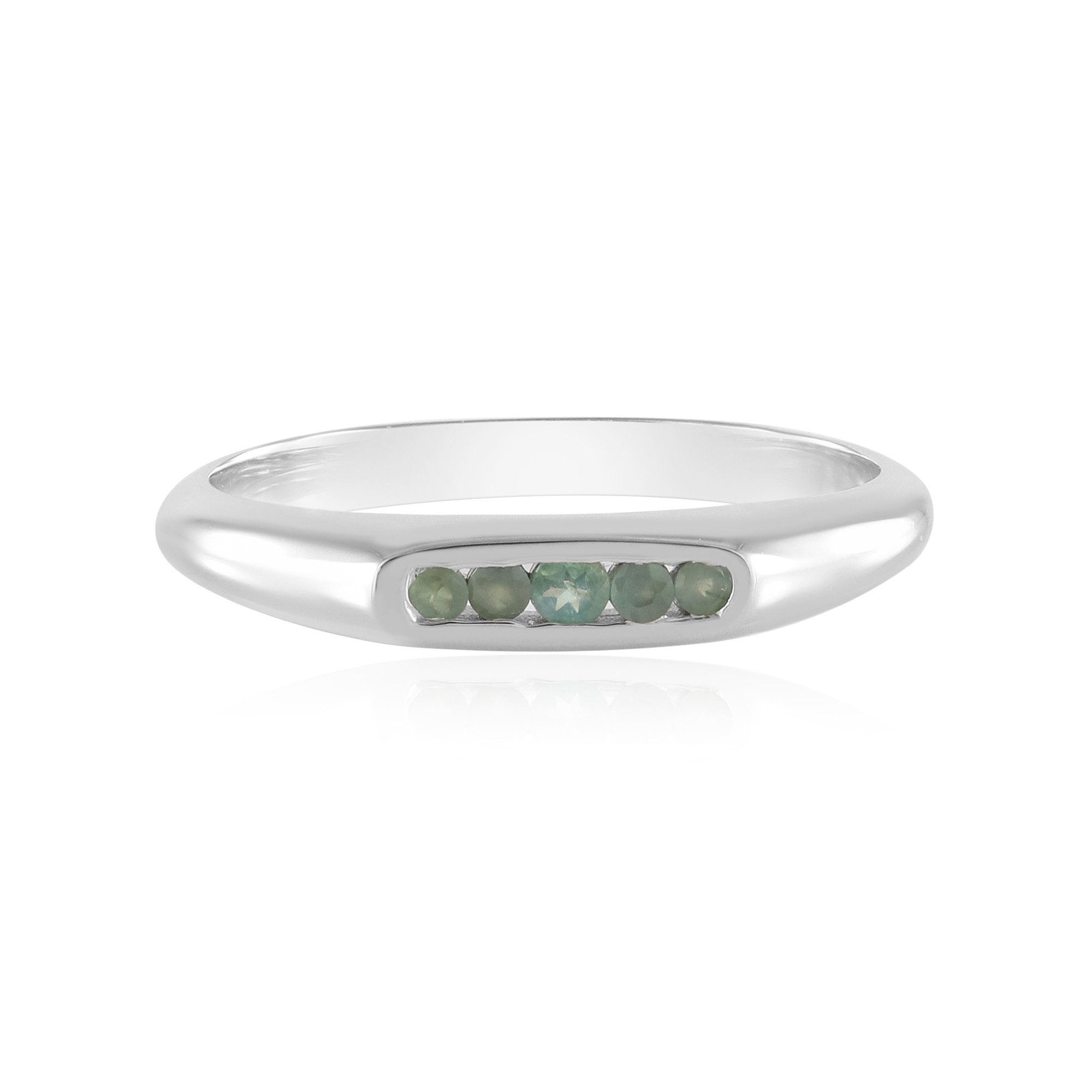 Silberring Cavill Ring Alexandrit 0,12 ct, platinüberzogen, Sterlingsilber, grün