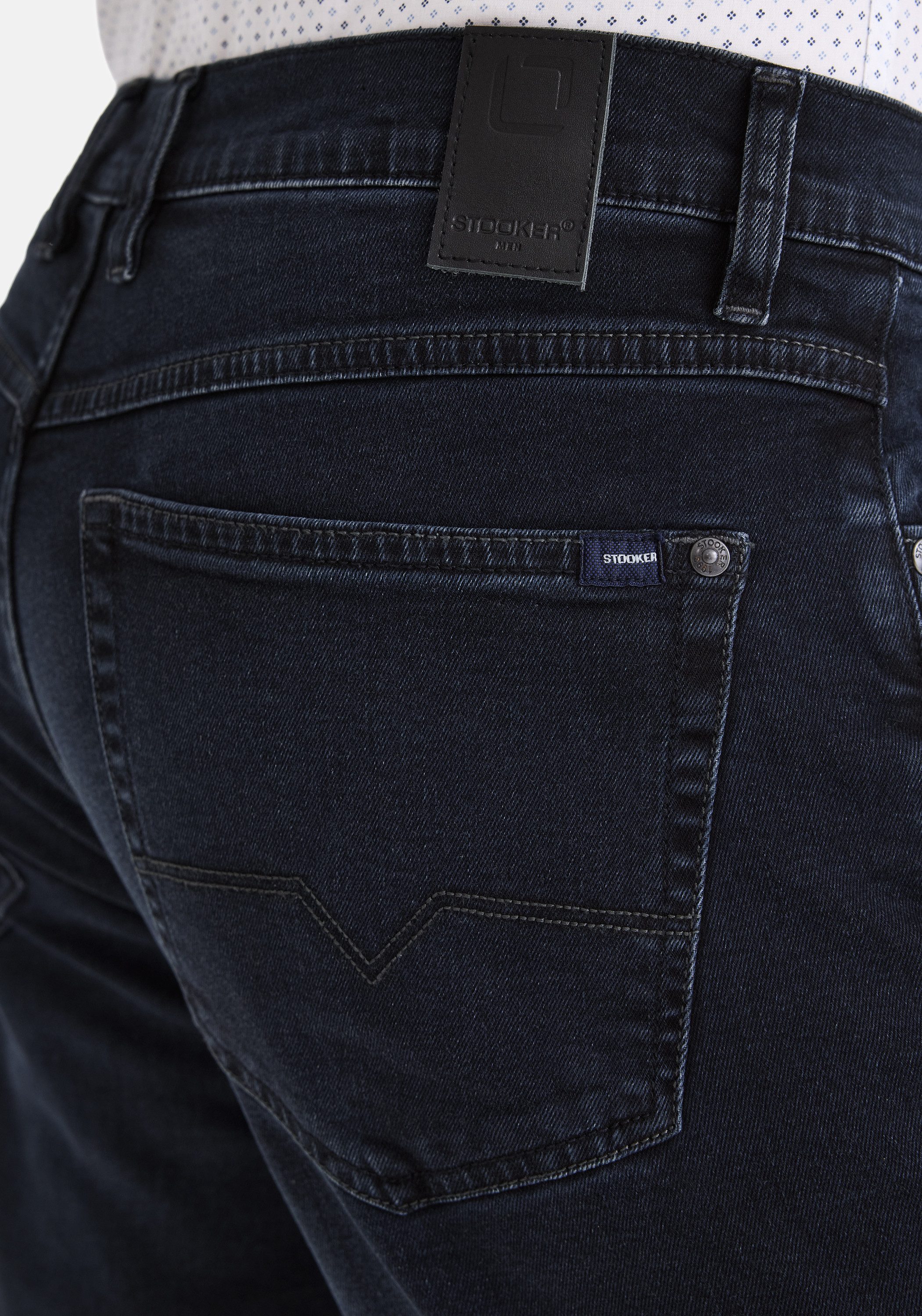 Stooker Men 5-Pocket-Hose Frisco Denim Straight Fit Jeans Straight Fit Casual Clean Wash Twill Coloured Comfort Flex! für Herren