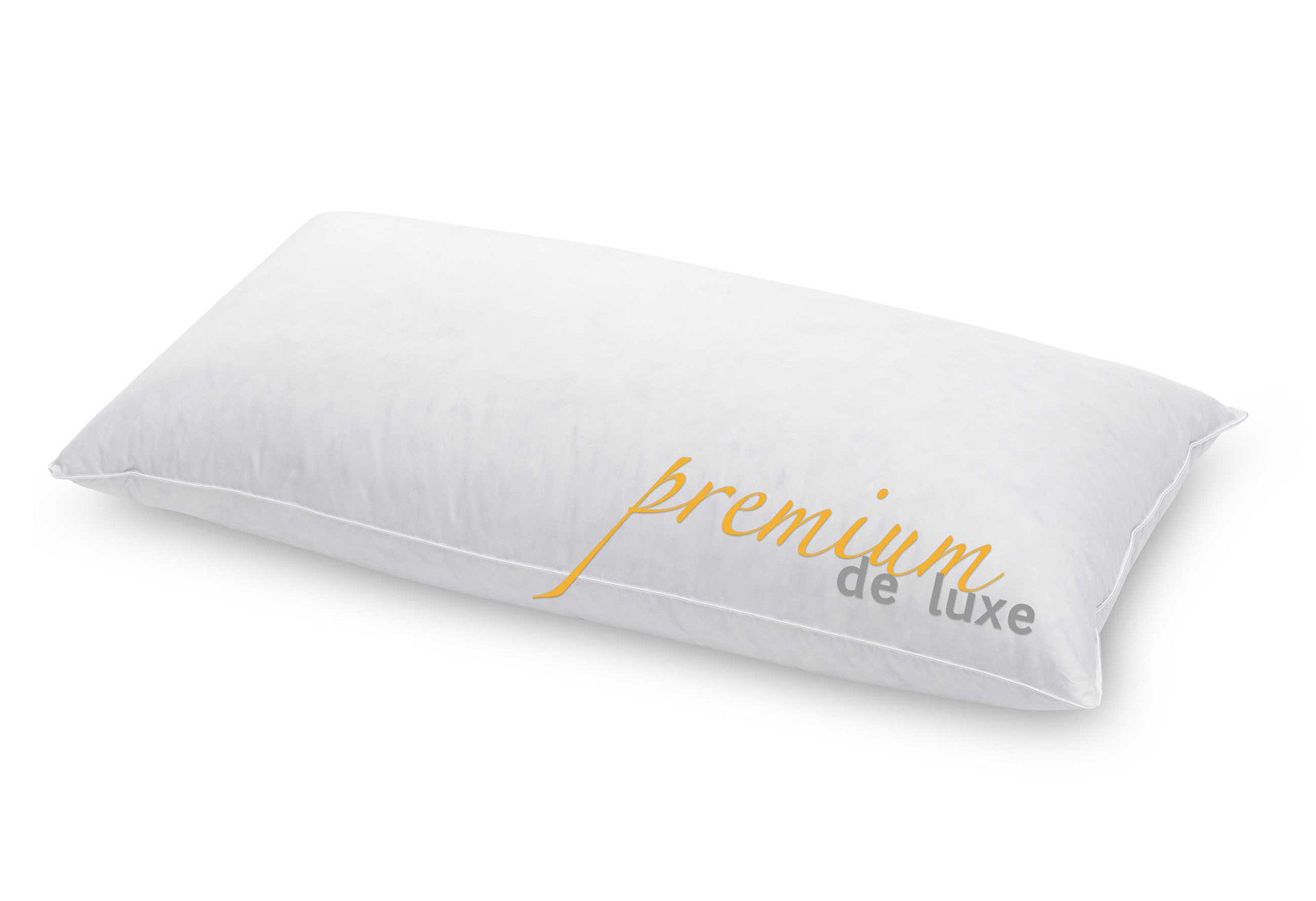 HANSKRUCHEN Daunenkissen Premium de Luxe, Füllung: 90% Daunen, 10% Federn, Bezug: 100% Baumwolle, allergikerfreundlich