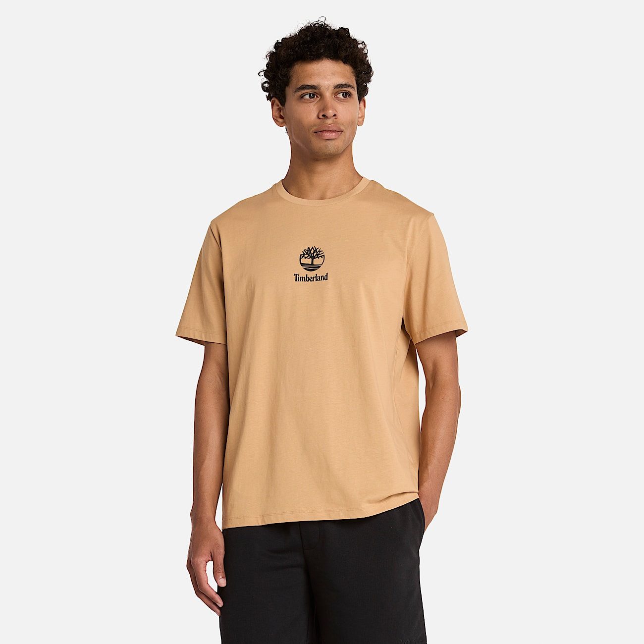 Timberland T-Shirt Print Stack Logo Short Sleeve Tee sportlicher Schnitt, Kurzarm, für Sportmode und Casualmode