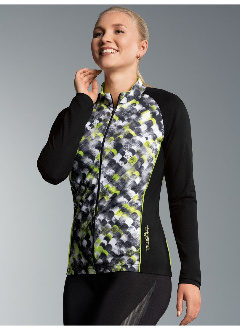 Trainingsjacke TRIGEMA Fahrradjacke mit praktischer Rückentasche