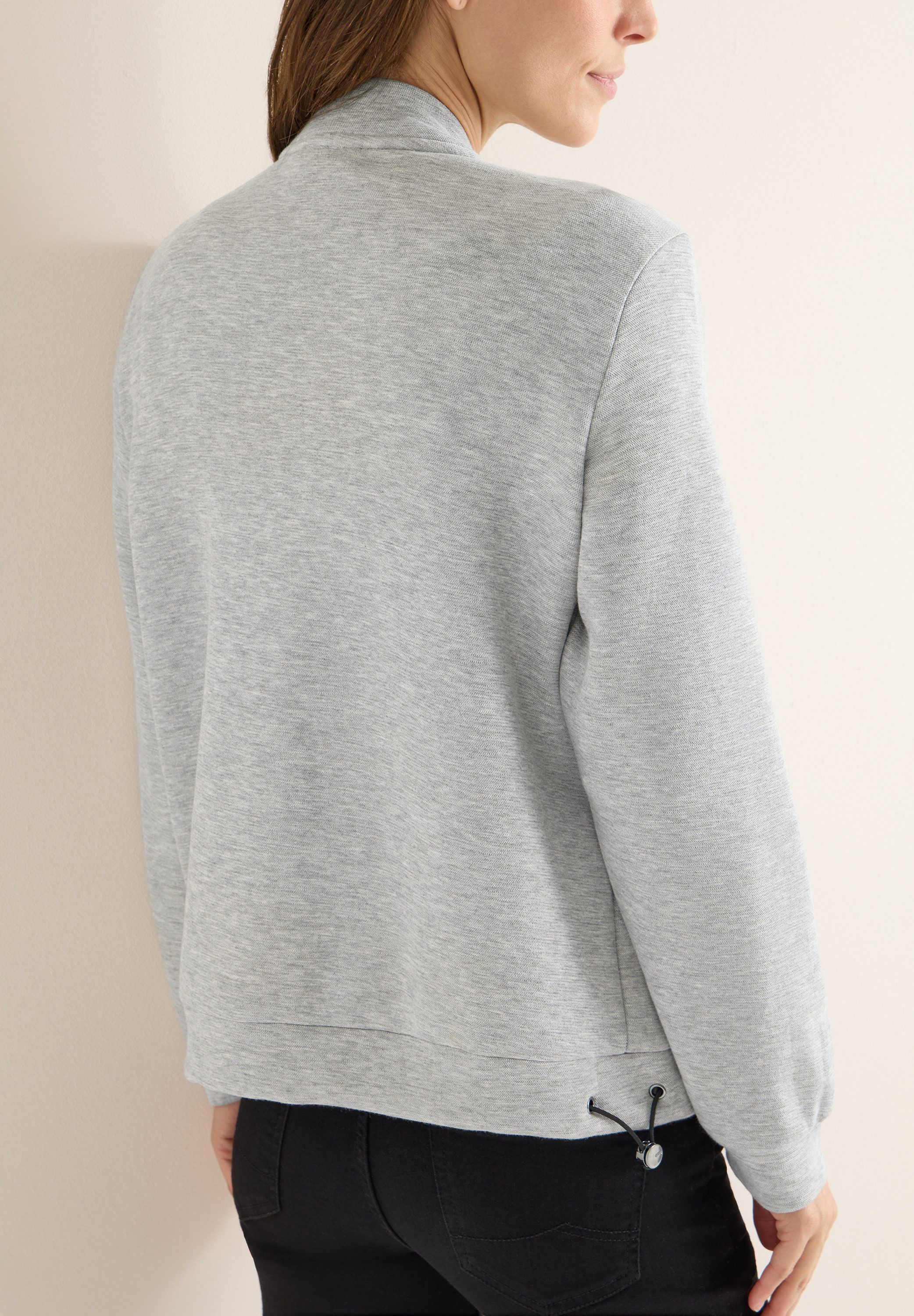 CECIL Sweatjacke Sweatblouson mit Piquée Struktur günstig online kaufen