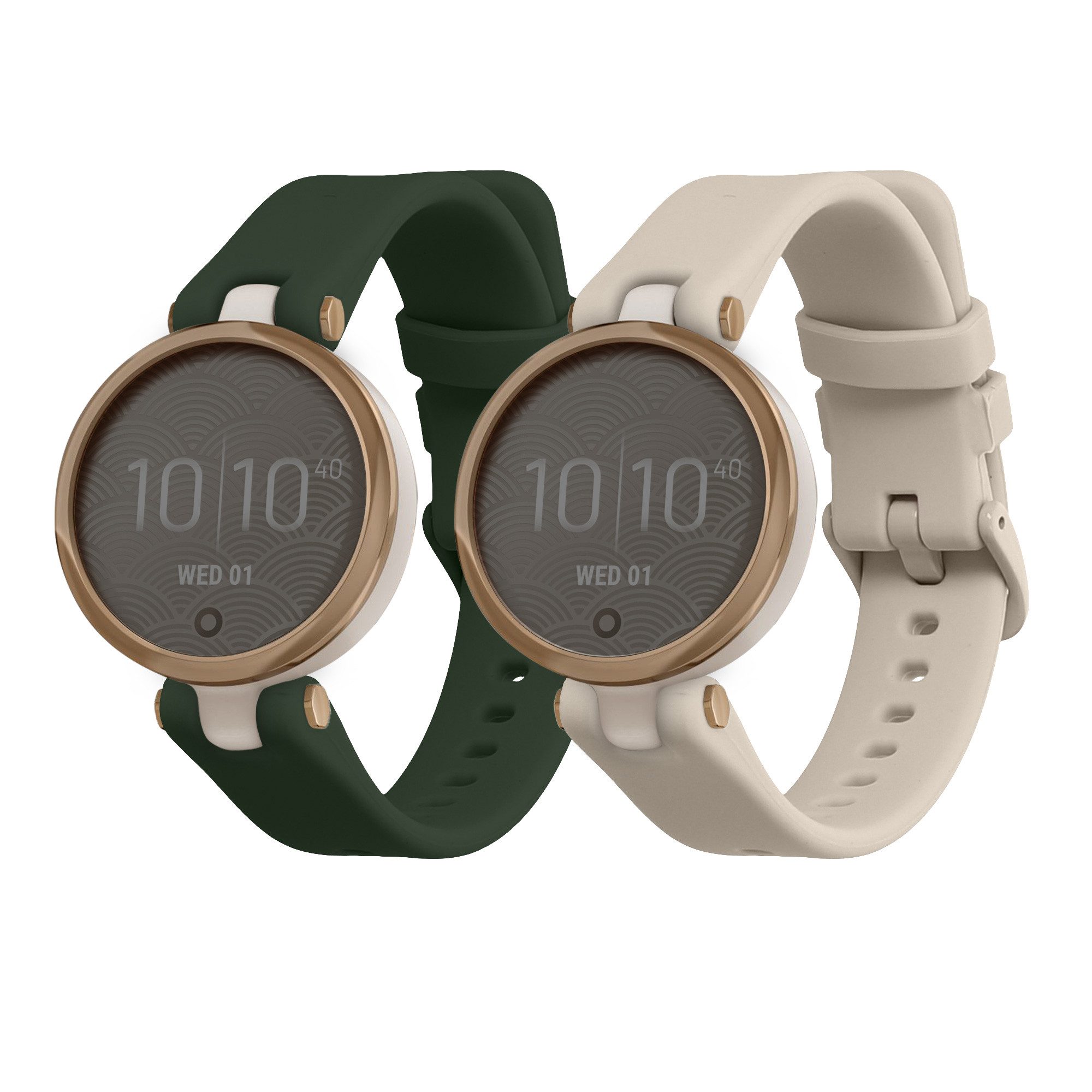 kwmobile Uhrenarmband 2x Uhrenarmband für Garmin Lily Sport Armband, Fitnesstracker Band Set aus TPU Silikon - Ersatzarmband Smartwatch