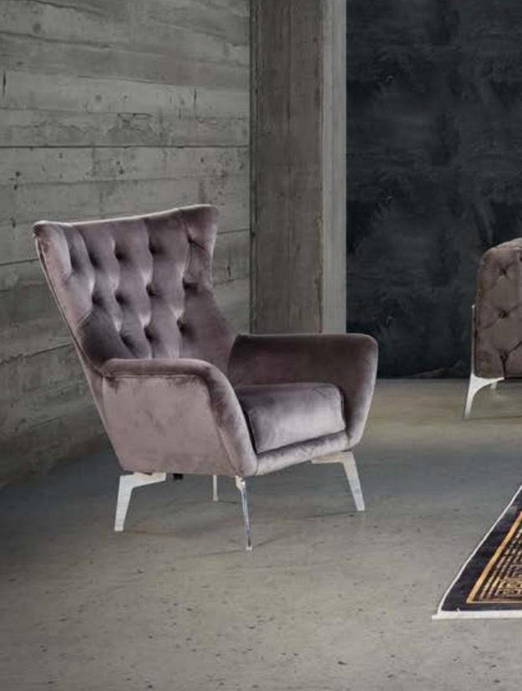 Luxus JVmoebel Sessel Sitzer Einsitzer Textil 1 Designer Sitz Sitz Sessel, Polster