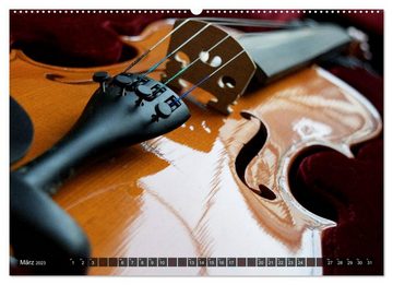 CALVENDO Wandkalender Geige - Magie der Klänge (Premium, hochwertiger DIN A2 Wandkalender 2023, Kunstdruck in Hochglanz)