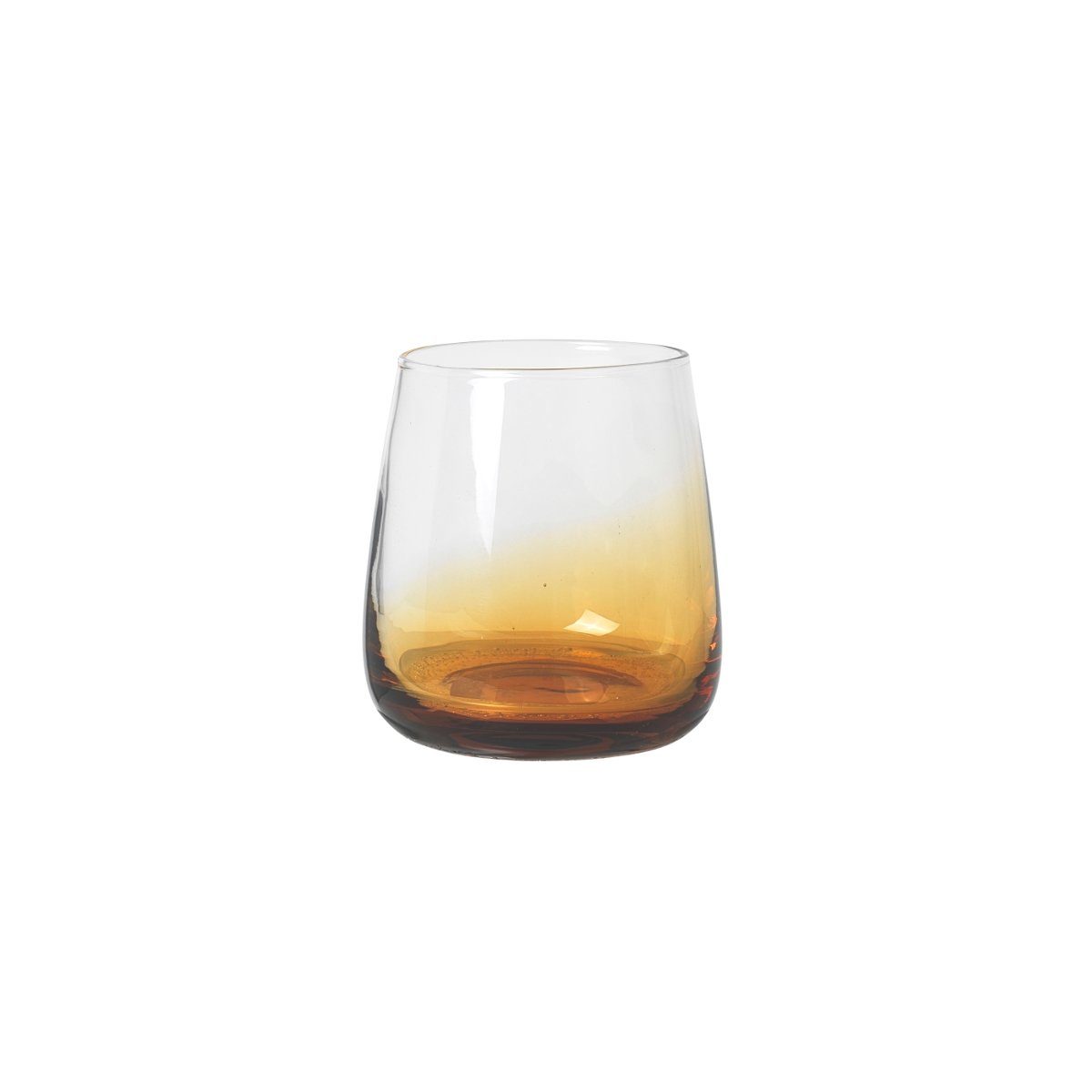 Broste Copenhagen Glas AMBER Trinkglas caramel 0,35 l, Mundgeblasenes Glas, Amber Glas