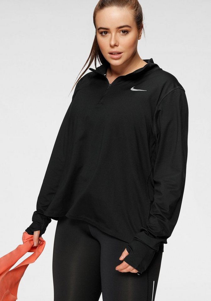 1/-Zip Running (Plus Women\'s Element Top Size) Laufshirt Nike