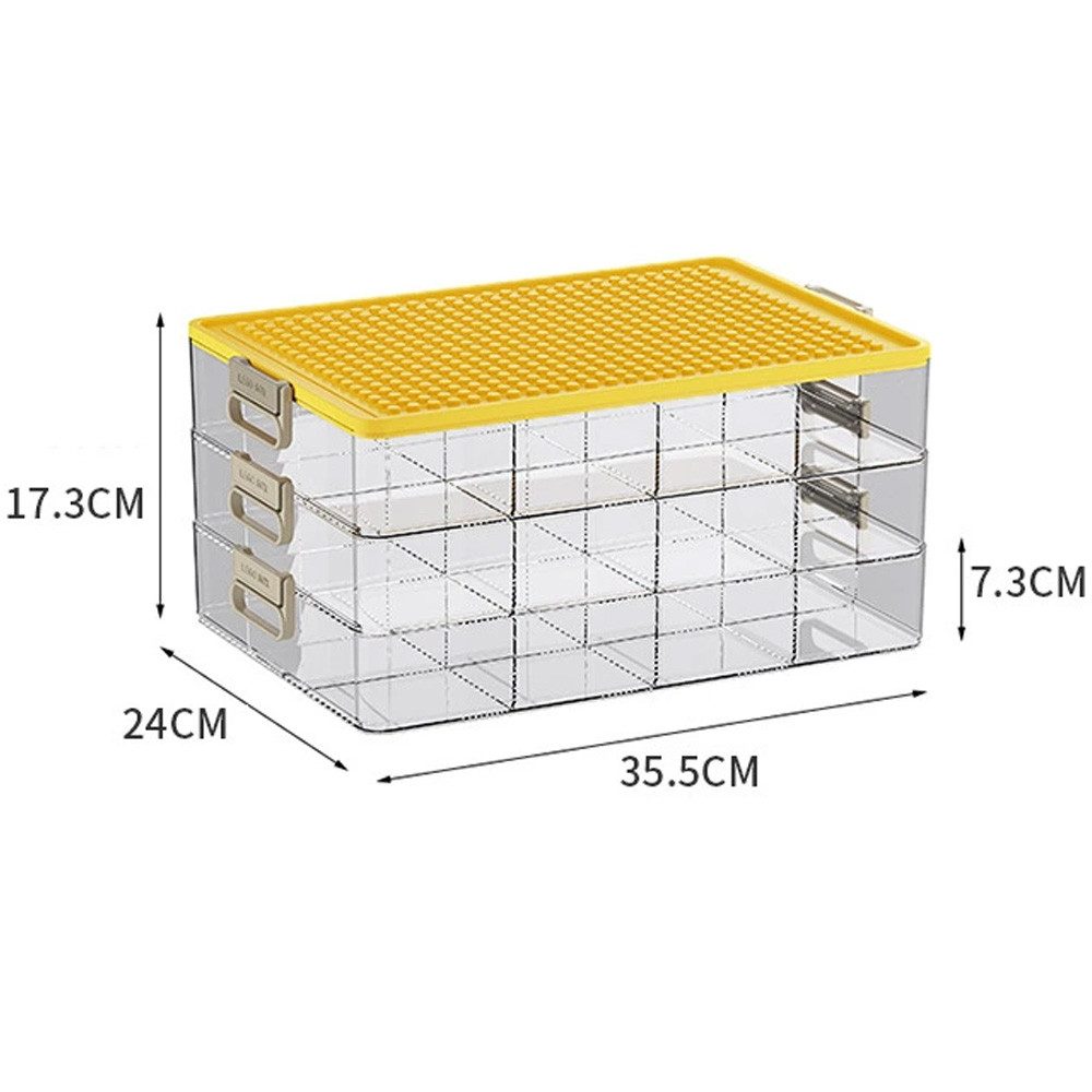 POPOLIC Aufbewahrungsbox Transparente dreilagige Spielzeug-Aufbewahrungsbox günstig online kaufen