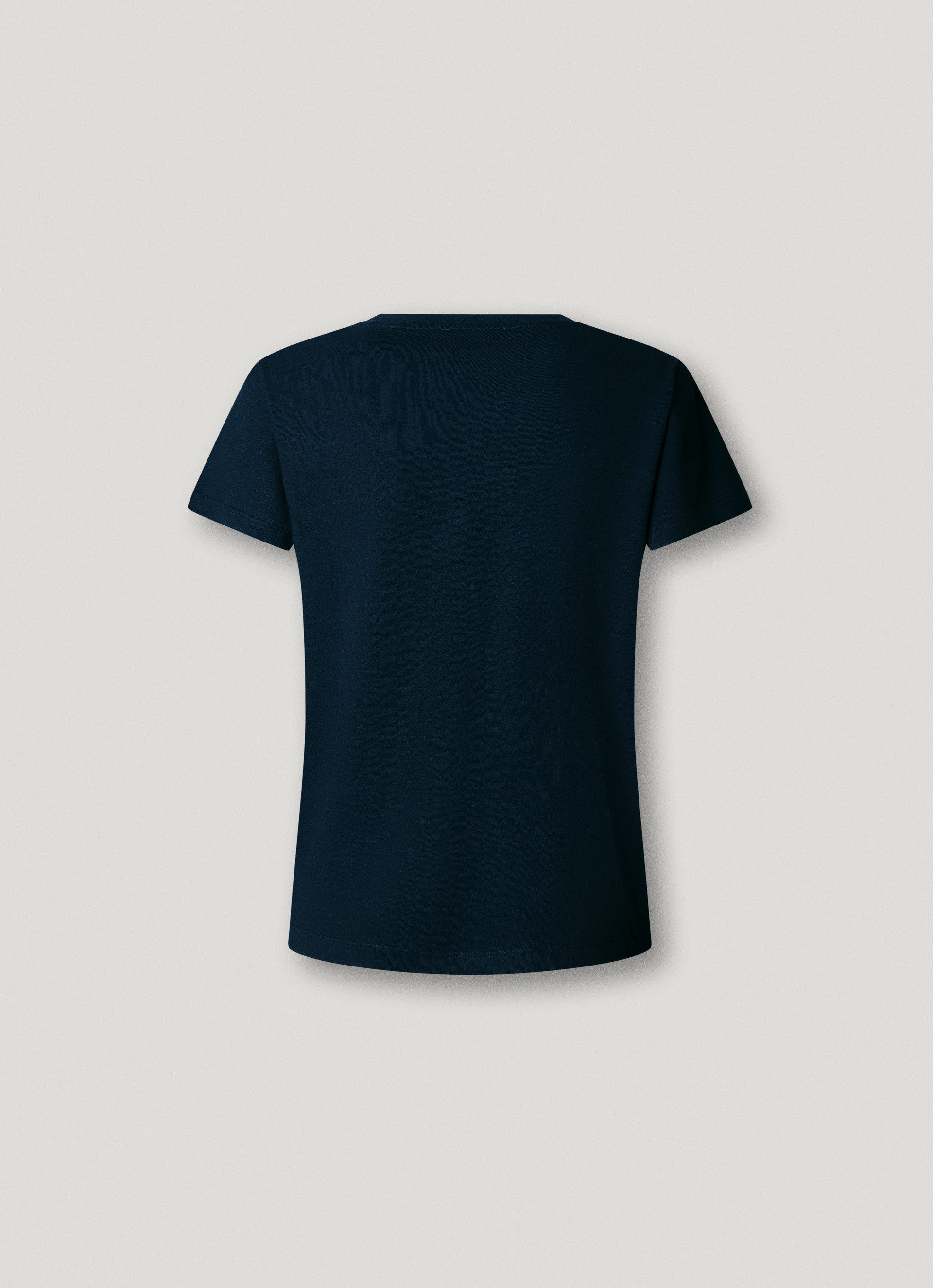 Pepe Jeans T-Shirt MEGAN mit Leinenanteil, Logostickerei auf der Brust – Bild 4 von 4