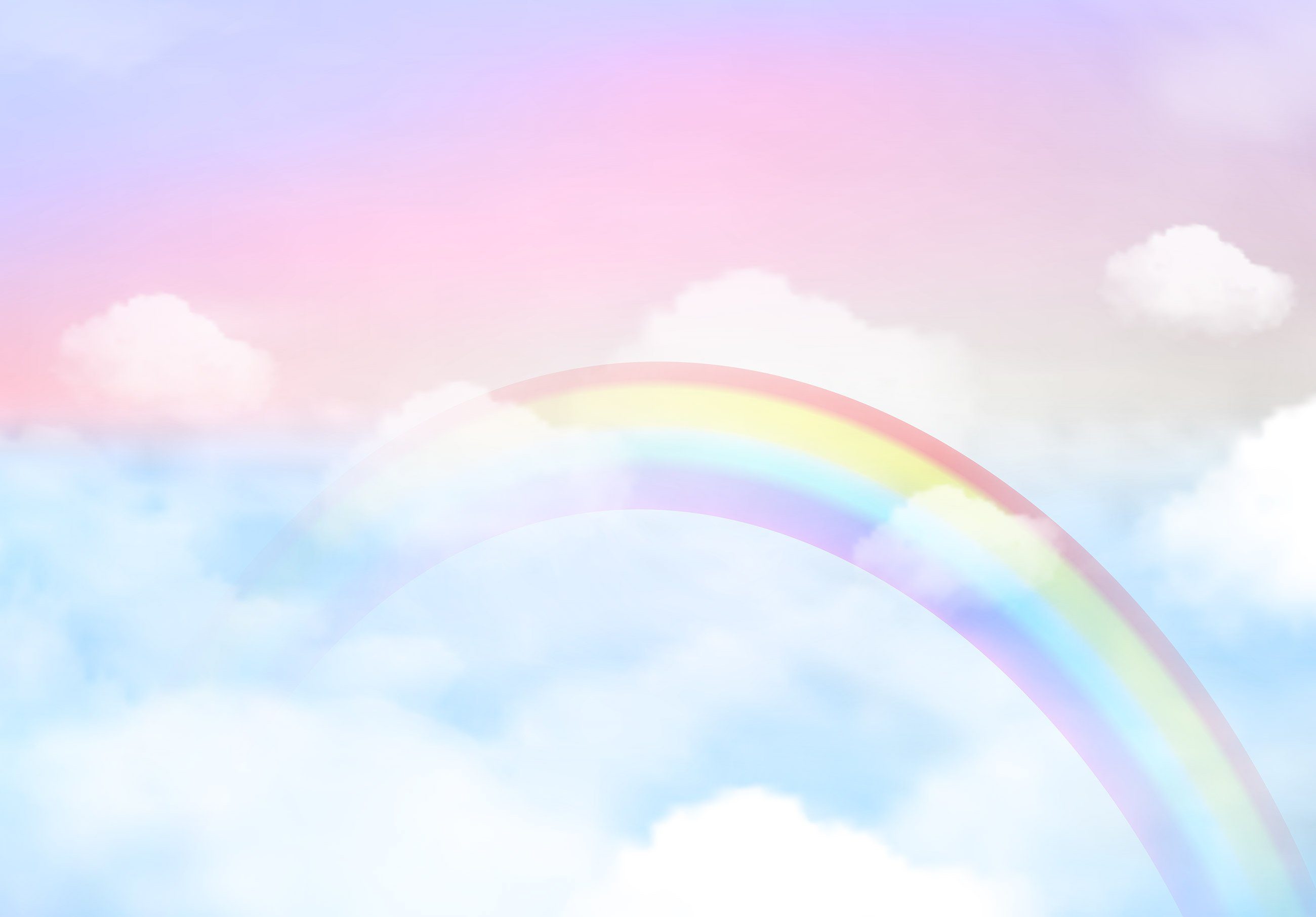 Wallarena Fototapete Kinderzimmer Mädchen Regenbogen Himmel Wolken Rosa Kinder Baby Vlies Tapete für Babyzimmer oder Mädchenzimmer Vliestapete Wandtapete Motivtapete, Glatt, Regenbogen, Vliestapete inklusive Kleister