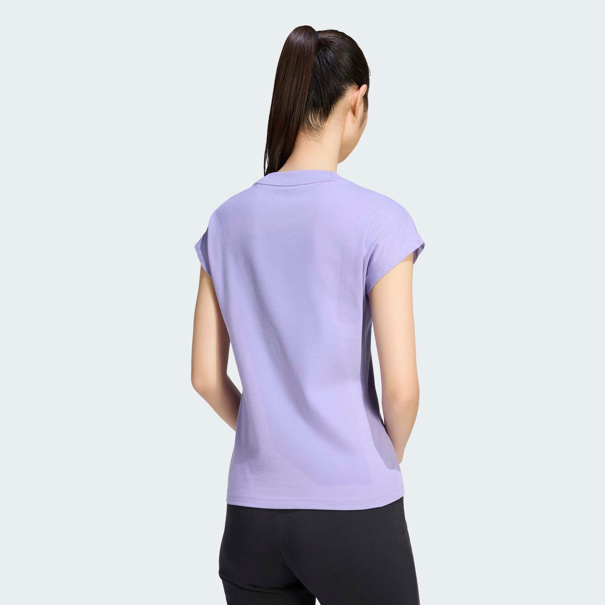 adidas Sportswear T-Shirt ESSENTIALS LINEAR COTTON sportlicher Stil, Kurzarm, ohne Verschluss, aus Baumwolle