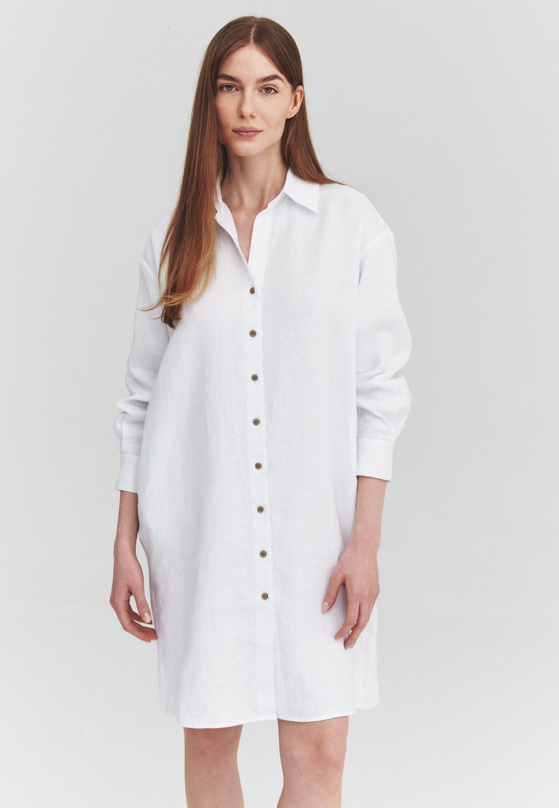 TATUUM Midikleid Leinenhemdkleid - Alira