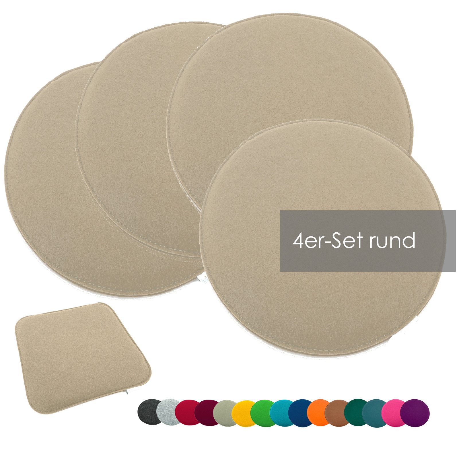 heimtexland Sitzkissen Filz Sitzauflage Stuhlkissen Bankkissen abwaschbar, günstig online kaufen