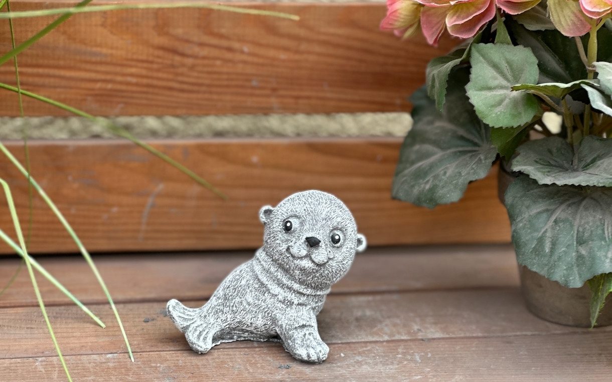 Stone and Style Gartenfigur Steinfigur Robbe günstig online kaufen